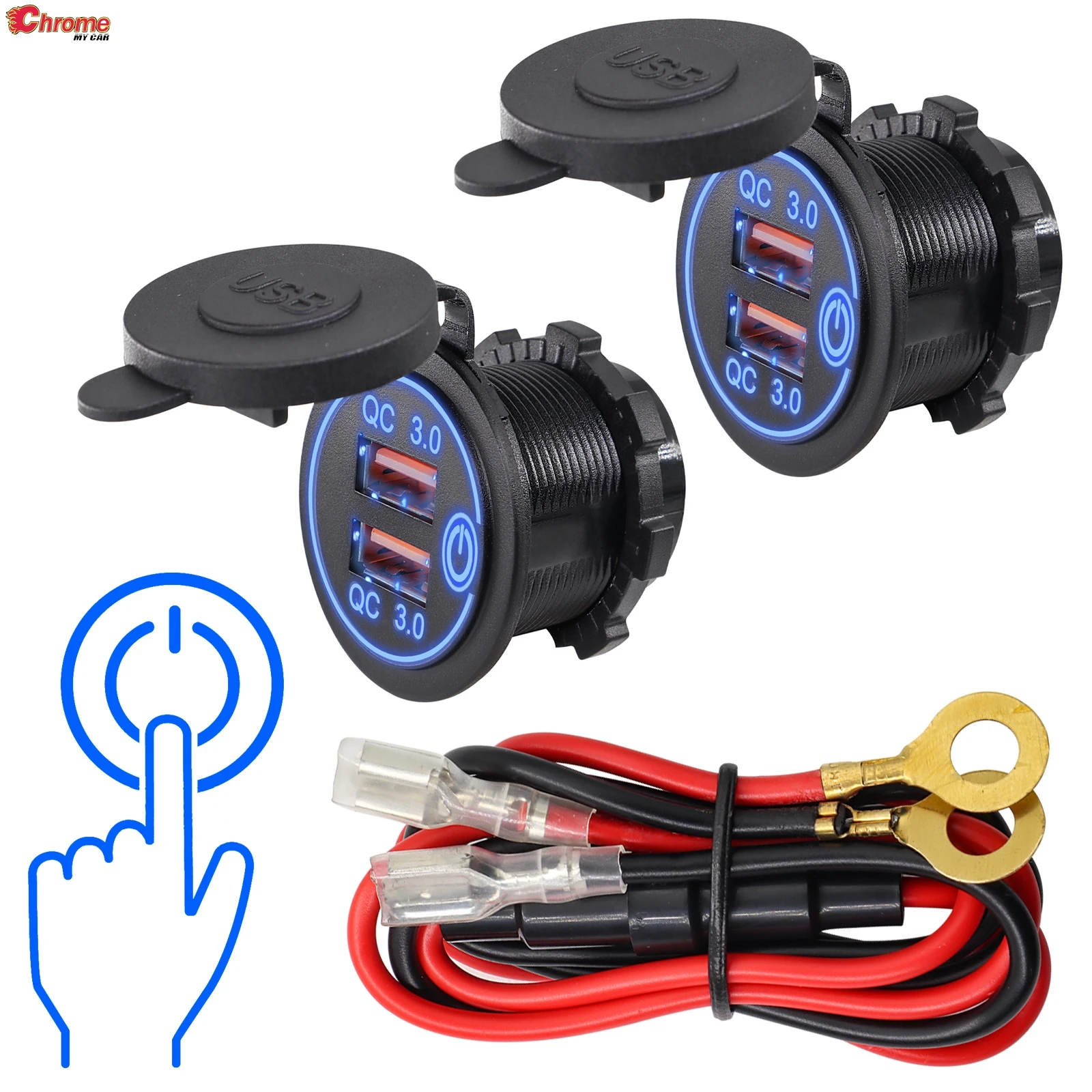 2x 12V 24V QC3.0 Car Quick Charge Dual USB Waterproof Panel Outlet Charger Socket Plug Power Fast Charge Adapter Voltmeter Auto
2x 12V 24V QC3.0 Car Quick Charge Dual USB Waterproof Panel Outlet Charger Socket Plug Power Fast Charge Adapter Voltmeter Auto