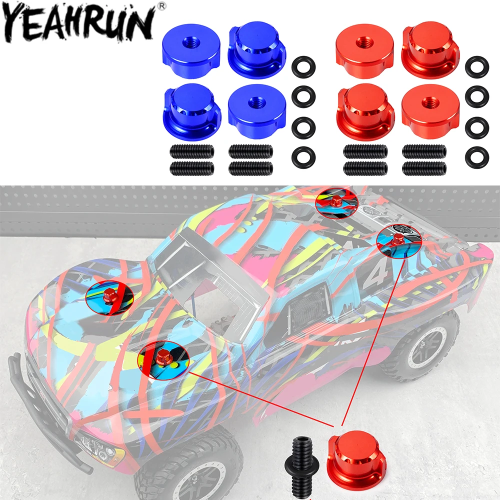 YEAHRUN Alu Alloy Body Mount Thumb Screws Nuts Washer for Pro6070-00/6087-00 TRX Slash 2WD/ Slash 4x4/ E-REVO/Summit Parts
YEAHRUN Alu Alloy Body Mount Thumb Screws Nuts Washer for Pro6070-00/6087-00 TRX Slash 2WD/ Slash 4x4/ E-REVO/Summit Parts