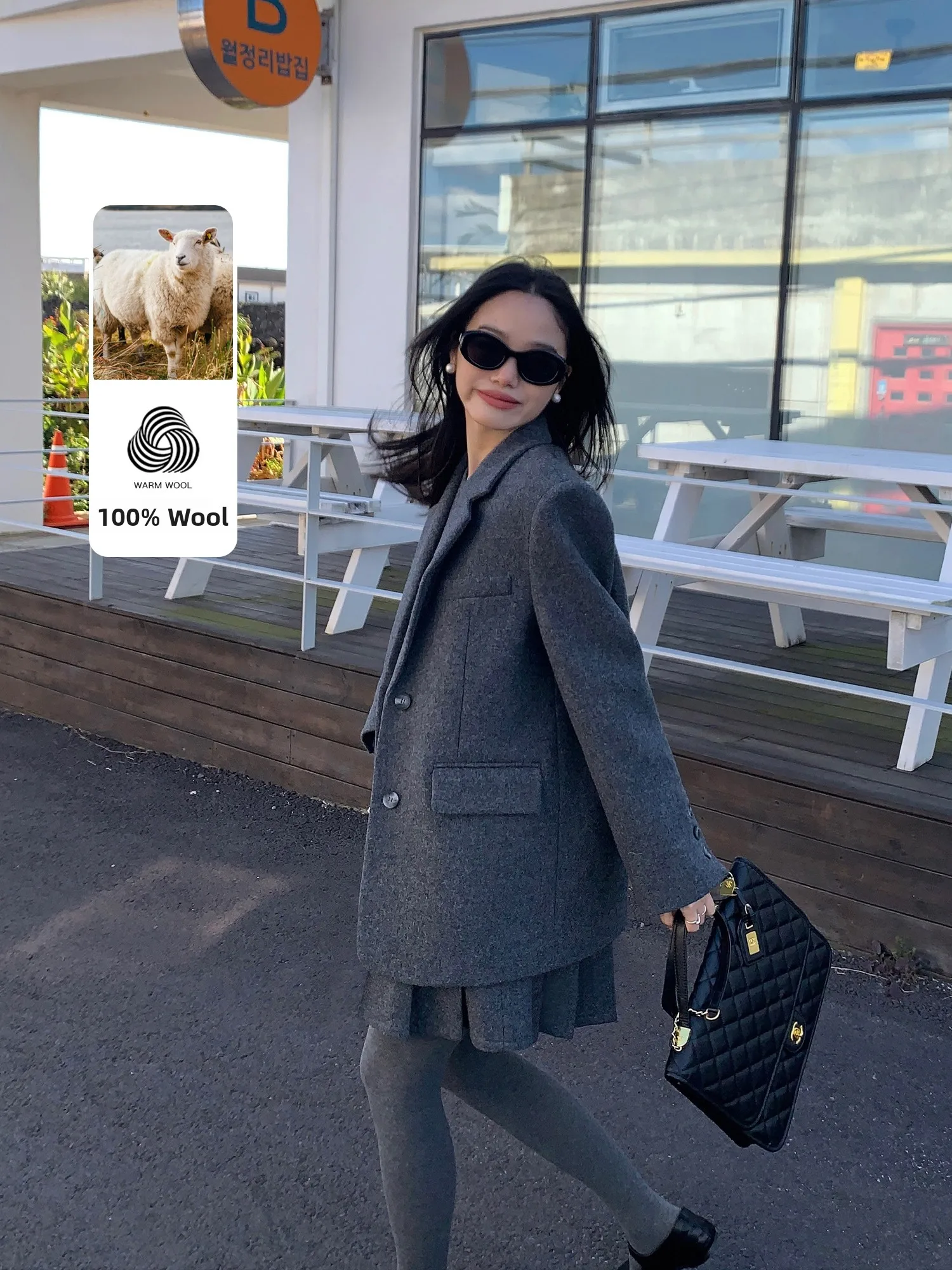 Pusumede New York Corner Thiened Woolen Suit Jaet Women's Cotton Insert Loose Personali Woolen Coat Long Sve Single ...
Pusumede New York Corner Thiened Woolen Suit Jaet Women's Cotton Insert Loose Personali Woolen Coat Long Sve Single ...