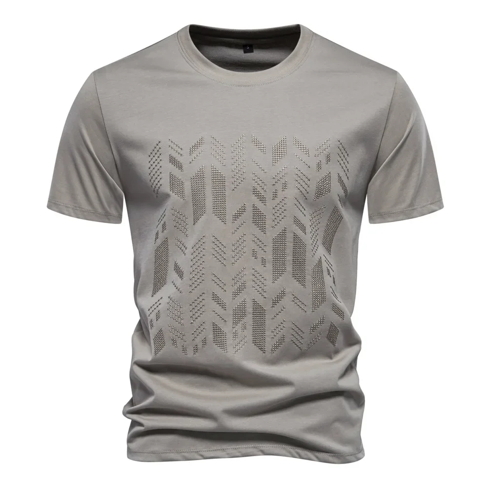 2025 Summer Mens T-shirt High-quality Pure Cotton Breathable Short Sleeved Shirt Male Fashion Solid Round Neck Slim Fit T-shirts
2025 Summer Mens T-shirt High-quality Pure Cotton Breathable Short Sleeved Shirt Male Fashion Solid Round Neck Slim Fit T-shirts