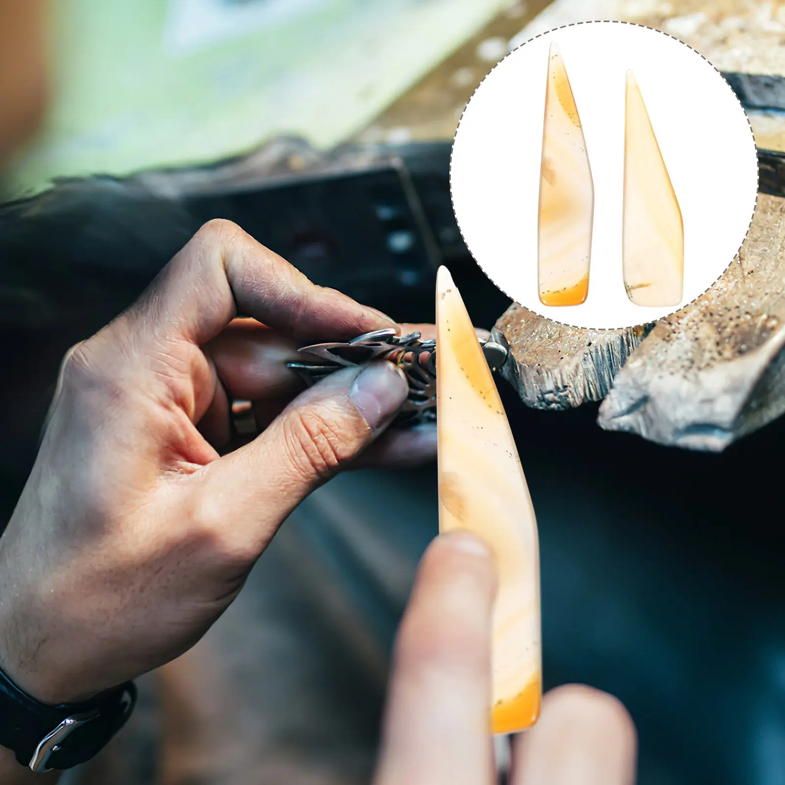 1Set Jewelry Maintenance Polishing Tools Professional Agate Kit for Gold Silver Copper Jewelry Care Agate Knife
1Set Jewelry Maintenance Polishing Tools Professional Agate Kit for Gold Silver Copper Jewelry Care Agate Knife