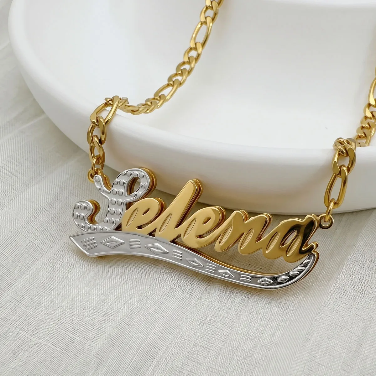 Custom Name Stainless Steel Necklaces For Women Personalized Custom Two Color Necklaces Valentine's Day Anniversary Gift
Custom Name Stainless Steel Necklaces For Women Personalized Custom Two Color Necklaces Valentine's Day Anniversary Gift