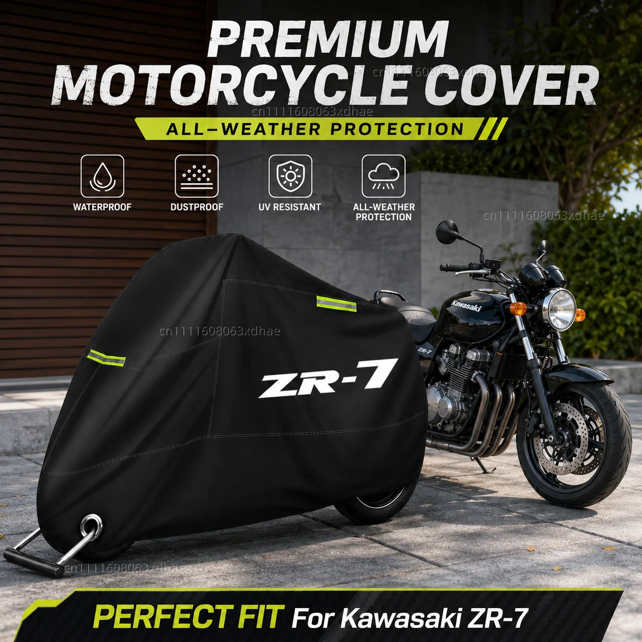 Premium Motorcycle Cover All Weather Dust Rain UV Protection 190T Oxford Cloth For For Kawasaki ZR-7 / S ZR7 ZR7S 1999-2003
Premium Motorcycle Cover All Weather Dust Rain UV Protection 190T Oxford Cloth For For Kawasaki ZR-7 / S ZR7 ZR7S 1999-2003
