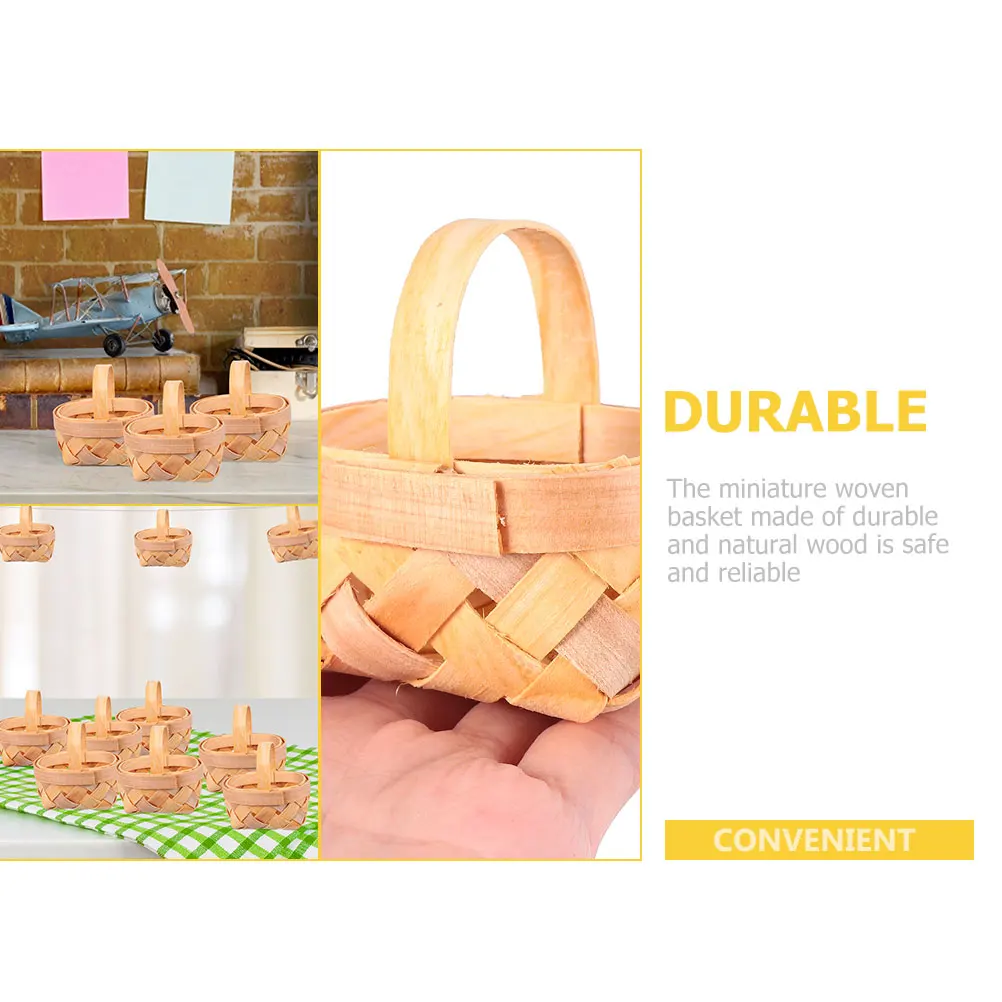 16pcs Mini Wooden Baskets Handwoven 6 5x5x3 5cm Candy Storage Party Favors Holder Packaging Box Household Storage Basket
16pcs Mini Wooden Baskets Handwoven 6 5x5x3 5cm Candy Storage Party Favors Holder Packaging Box Household Storage Basket