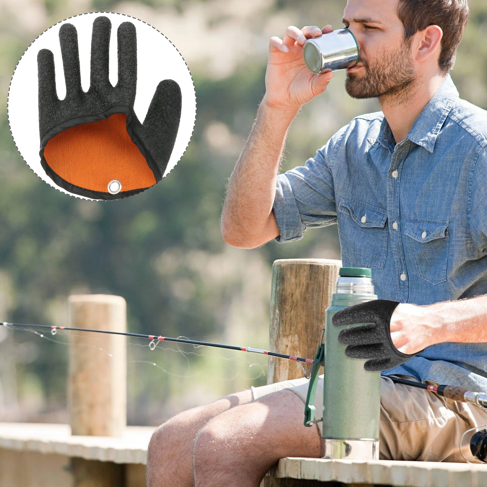 1Pcs Non-Slip Fishing Gloves Black Pe Thread Woven Anti-Fishbone Lightweight Fish Catch Glove for Indoor Outdoor Portable Carry
1Pcs Non-Slip Fishing Gloves Black Pe Thread Woven Anti-Fishbone Lightweight Fish Catch Glove for Indoor Outdoor Portable Carry