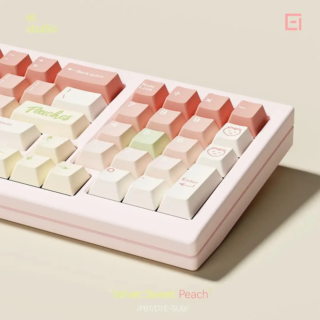 Fluffy sweet peach, pink, spring sublimation PBT original height replaceable keycap mechanical keyboard
Fluffy sweet peach, pink, spring sublimation PBT original height replaceable keycap mechanical keyboard