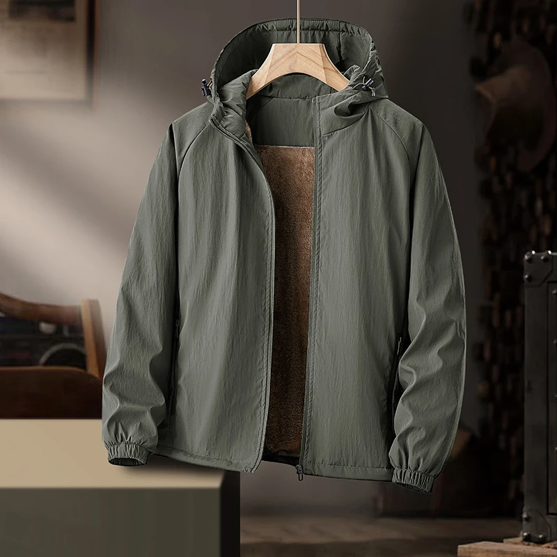 New Men Casual Jackets Hooded Zipper Pocket Fashion Solid Color Fleece Warm Outerwear Male Outdoor Hooded Hoodie Coats
New Men Casual Jackets Hooded Zipper Pocket Fashion Solid Color Fleece Warm Outerwear Male Outdoor Hooded Hoodie Coats