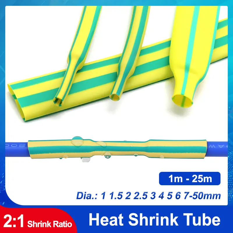 1M-25M 1mm~50mm Yellow Green Polyolefin Shrinking Assorted Heat Shrink Tube Cable Insulate SleeveTubing Wire Connector Protector
1M-25M 1mm~50mm Yellow Green Polyolefin Shrinking Assorted Heat Shrink Tube Cable Insulate SleeveTubing Wire Connector Protector