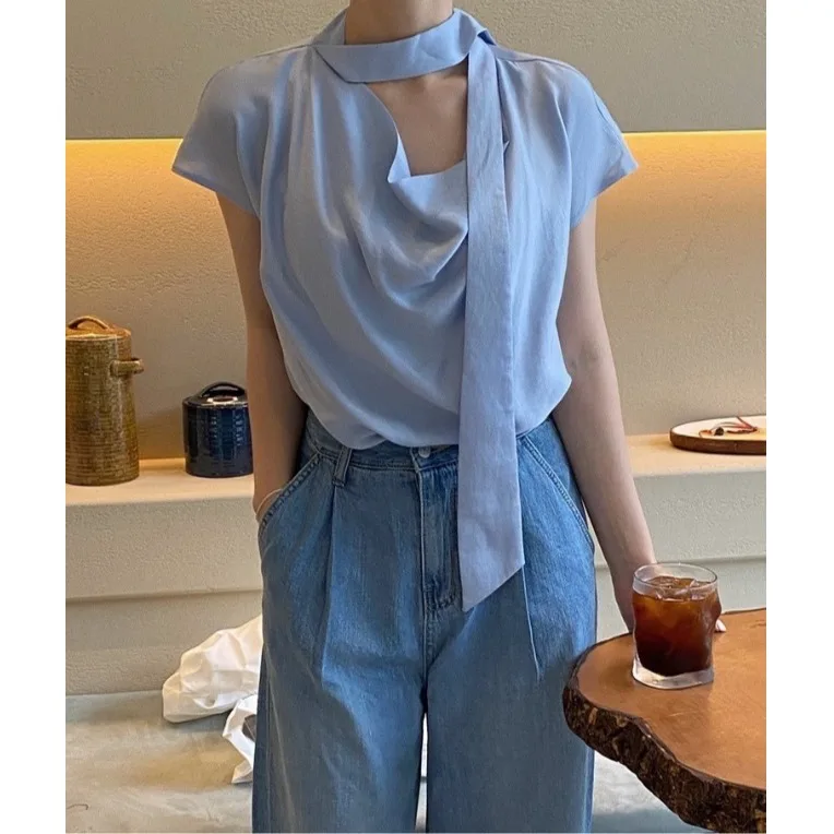 Slimming Pure Desire Atmosphere Sensation Sash Design Loose Fit Two-Tone Collar Loose Top Korean Style Spring Autumn Winter
Slimming Pure Desire Atmosphere Sensation Sash Design Loose Fit Two-Tone Collar Loose Top Korean Style Spring Autumn Winter