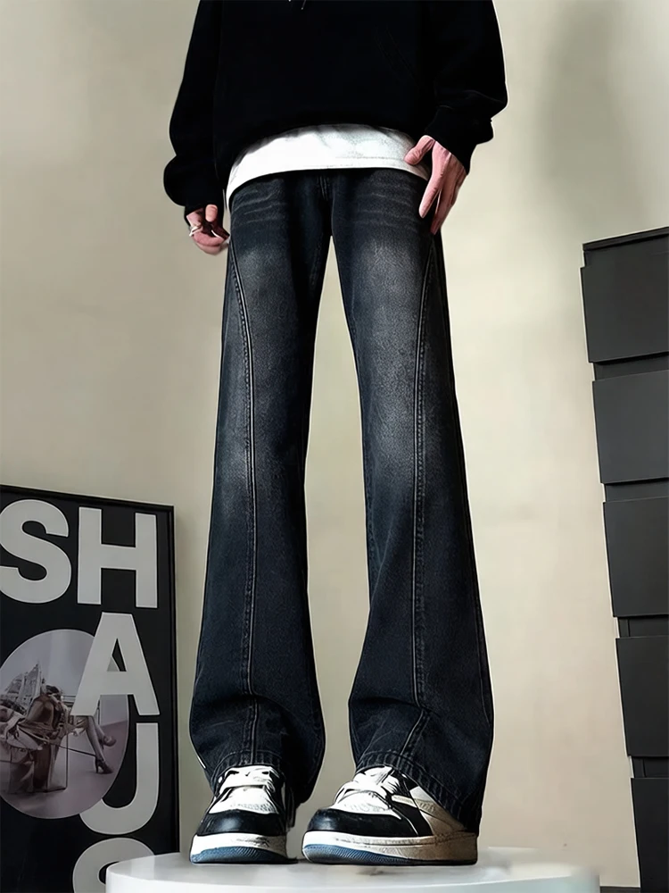 Waed Faded Men's Denim Jeans Autumn Winter Fce Straight Leg Bell Bot Vintage Sle Casual Trousers mid Waist Zipper
Waed Faded Men's Denim Jeans Autumn Winter Fce Straight Leg Bell Bot Vintage Sle Casual Trousers mid Waist Zipper
