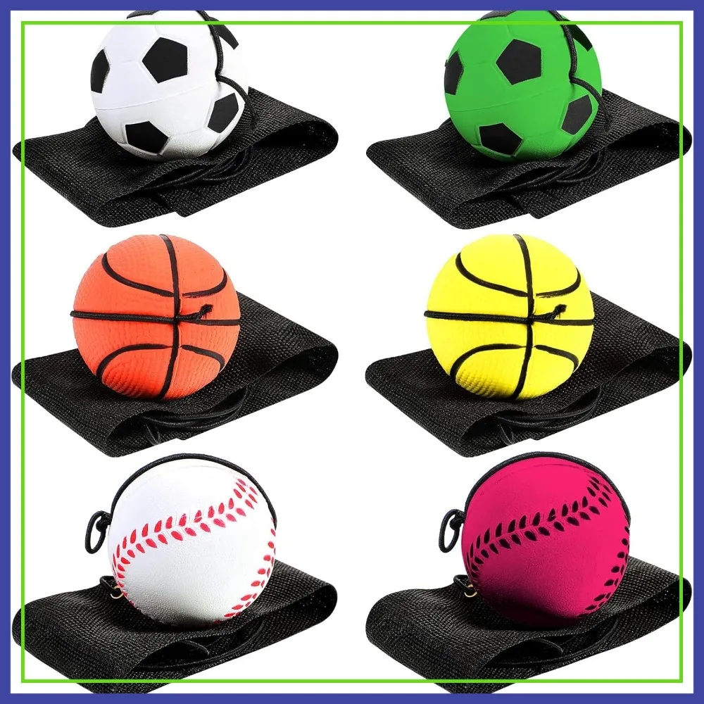 6 Pcs Wrist Ball Return Ball on a String with Strap Sports Rubber Toy Basketball Baseball Football for Kids Party Favor Gift
6 Pcs Wrist Ball Return Ball on a String with Strap Sports Rubber Toy Basketball Baseball Football for Kids Party Favor Gift