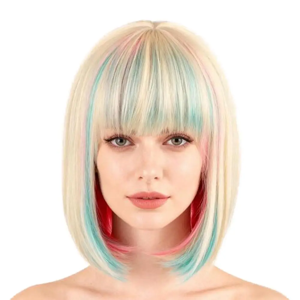 Short Straight Blonde Blue Pink Anime Cosplay Wig for Role Play
Short Straight Blonde Blue Pink Anime Cosplay Wig for Role Play