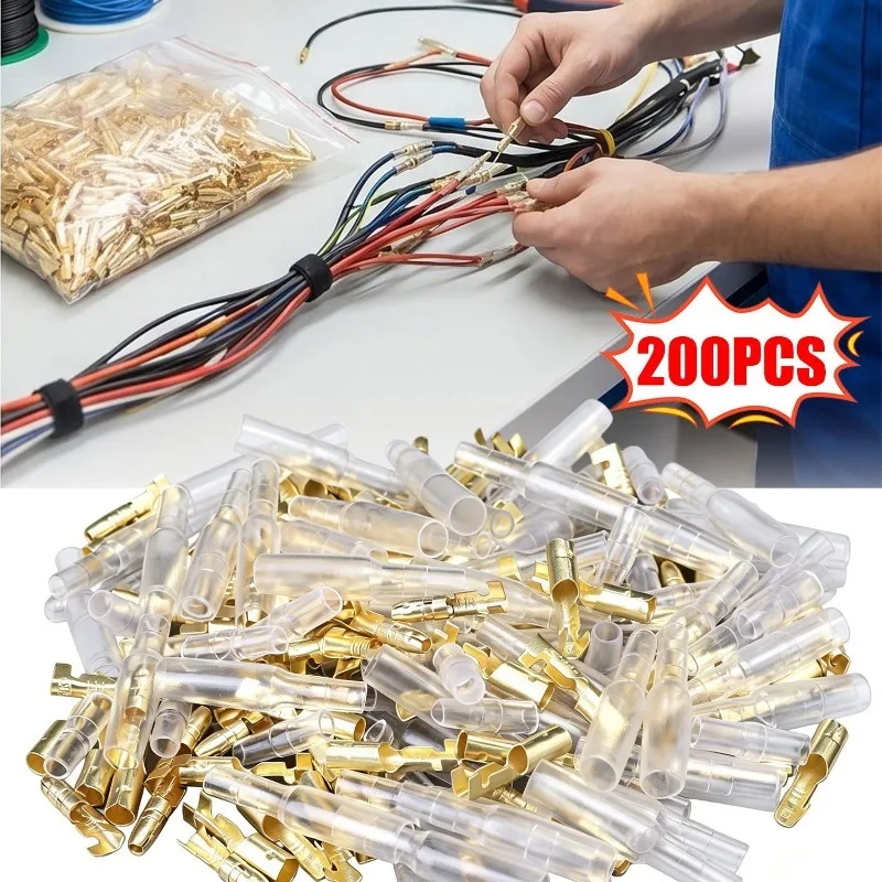 200pcs Male and Female Docking Terminal U Type Double Terminal Tabs U-shaped Electrical Cable Connectors Tab Connector Terminals
200pcs Male and Female Docking Terminal U Type Double Terminal Tabs U-shaped Electrical Cable Connectors Tab Connector Terminals