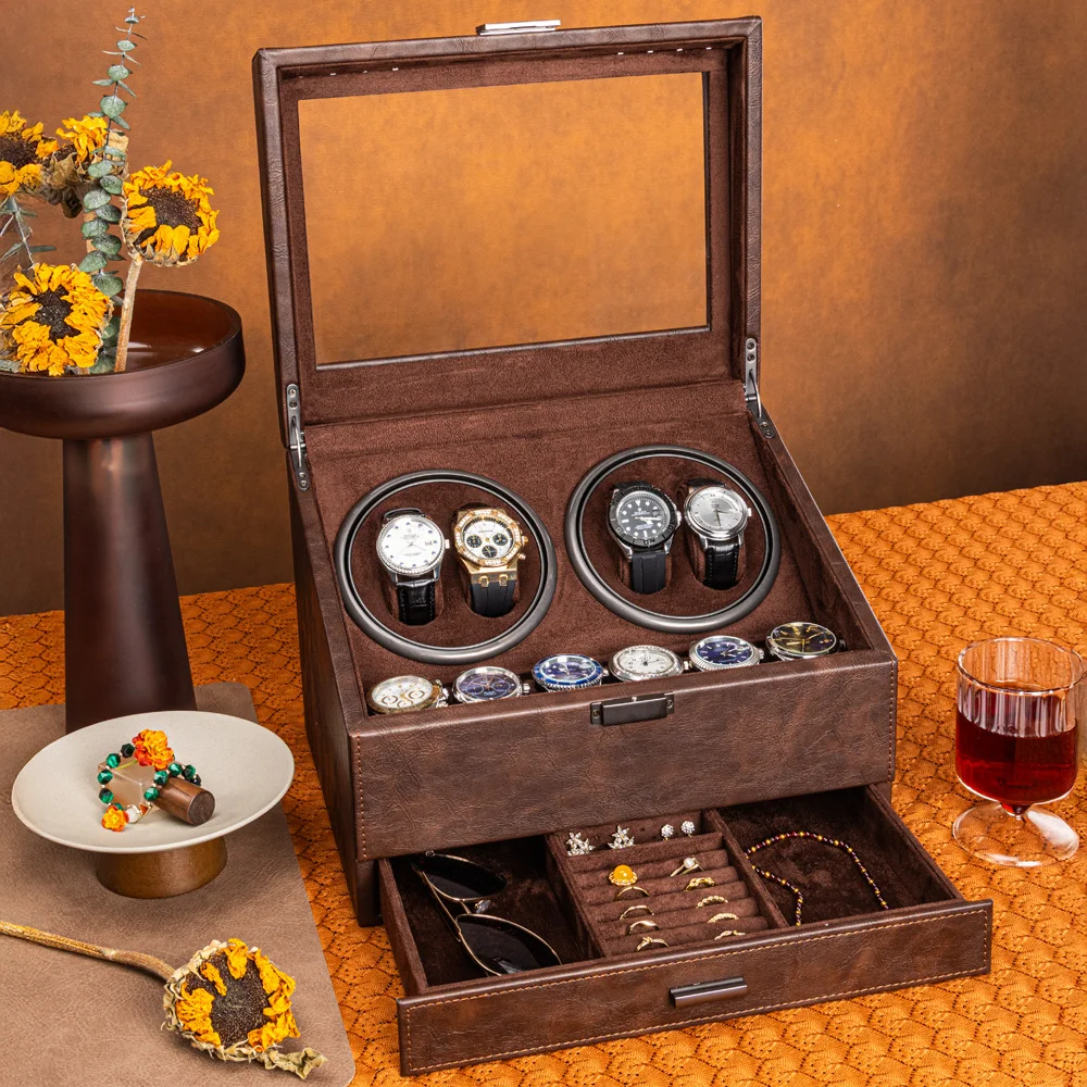 Mechanical Watch Winder Large Capacity Watches Automatic Winding Machine Wrist Watches Organizer Box Jewelry Watch Storage Boxes
Mechanical Watch Winder Large Capacity Watches Automatic Winding Machine Wrist Watches Organizer Box Jewelry Watch Storage Boxes