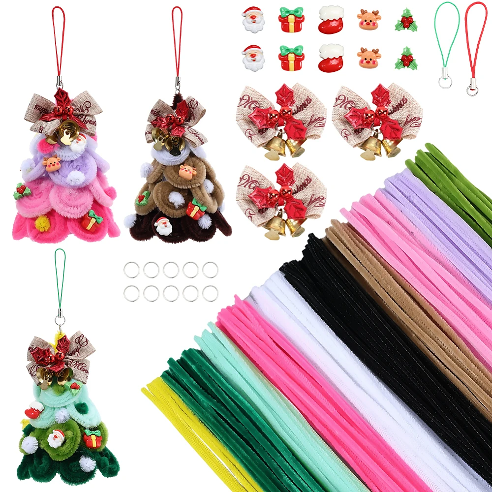 DIY Christmas Pendant Decoration Making Kits Includ Pipe Cleaners DIY Plush Sticks Resin Decoden Cabochons Brass Jump Rings
DIY Christmas Pendant Decoration Making Kits Includ Pipe Cleaners DIY Plush Sticks Resin Decoden Cabochons Brass Jump Rings