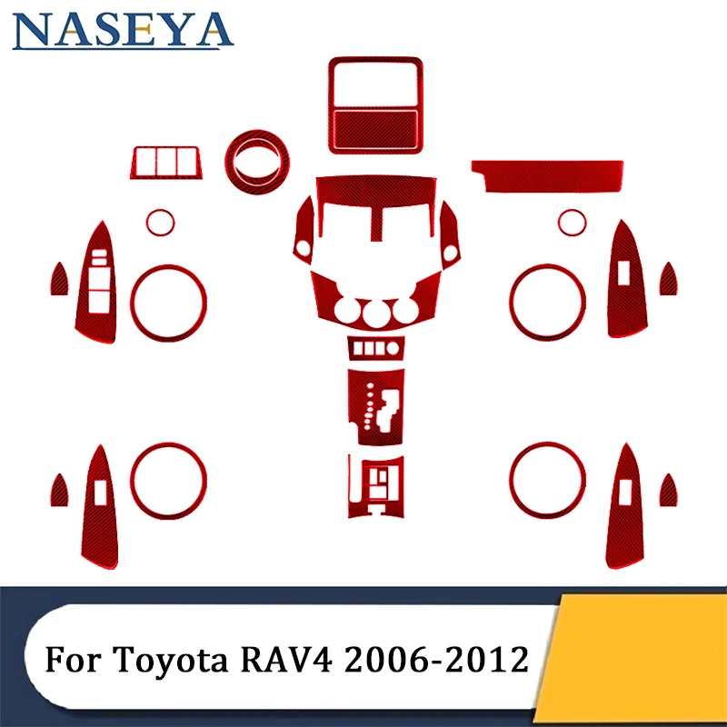 Красные наклейки из углеродного волокна для Toyota RAV4 2006 2007 2008 2009 2010 2011 2012, декоративные аксессуары для салона автомобиля
Красные наклейки из углеродного волокна для Toyota RAV4 2006 2007 2008 2009 2010 2011 2012, декоративные аксессуары для салона автомобиля