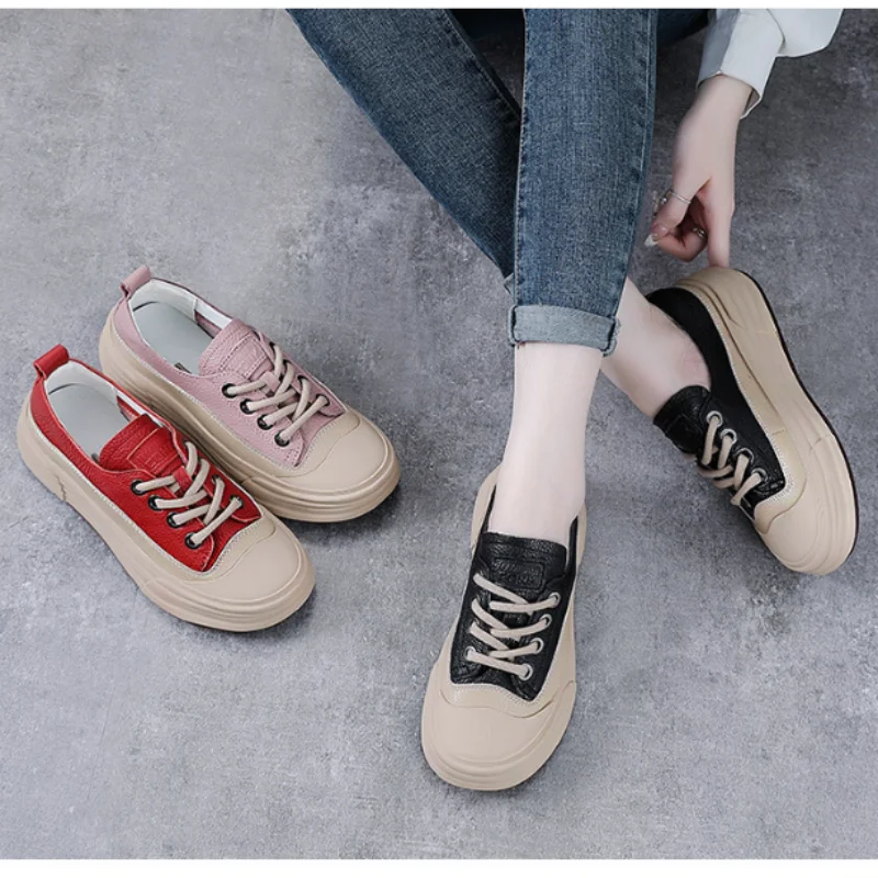 ZXRYXGS 2026 Spring Top Cowhide Lace-up Women Sneakers Shoes Fashion Casual Sneakers Flat Thick Sole Women's Travel Shoes Tide
ZXRYXGS 2026 Spring Top Cowhide Lace-up Women Sneakers Shoes Fashion Casual Sneakers Flat Thick Sole Women's Travel Shoes Tide