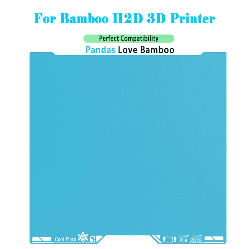 For Bamboo Lab H2D/H2S 3D Printer 346X355mm Cool Plate Upgraded Spring Steel Plate Removable Surface Platform,Glacier Blue
For Bamboo Lab H2D/H2S 3D Printer 346X355mm Cool Plate Upgraded Spring Steel Plate Removable Surface Platform,Glacier Blue