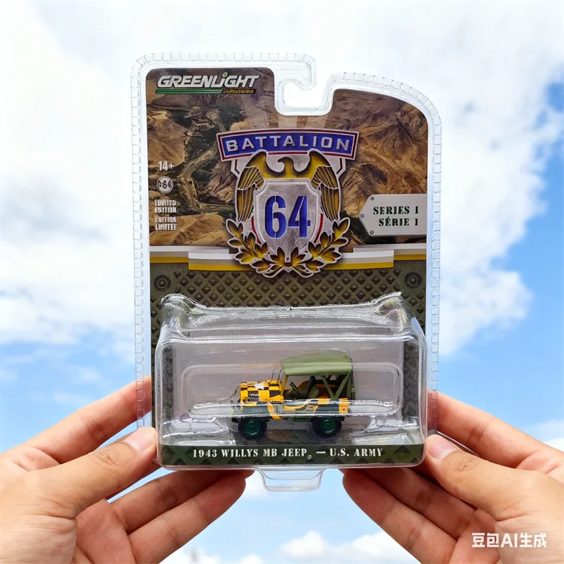GreenLight 1:64 1943, Willys MB Jeep, высокая имитация литья под давлением автомобиля, модель из металлического сплава, украшение автомобиля, коллекция подарков 
GreenLight 1:64 1943, Willys MB Jeep, высокая имитация литья под давлением автомобиля, модель из металлического сплава, украшение автомобиля, коллекция подарков