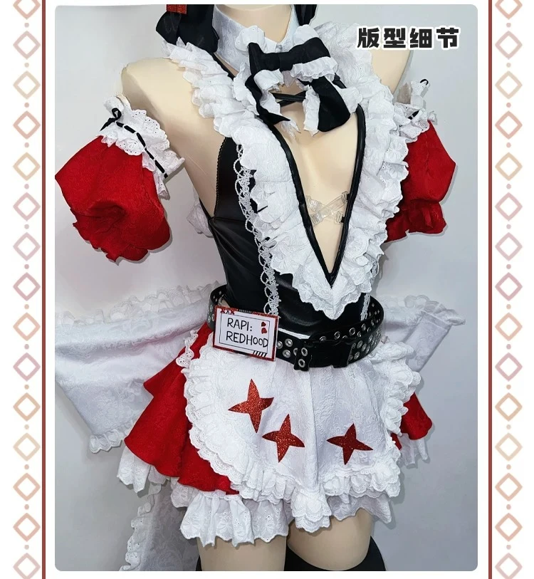 Handmade Cos Outfit: Goddess of Victory Rapi Red Hood Maid Cafe Cosplay Costume Sexy Maid Uniform for NIKKE Women Halloween
Handmade Cos Outfit: Goddess of Victory Rapi Red Hood Maid Cafe Cosplay Costume Sexy Maid Uniform for NIKKE Women Halloween