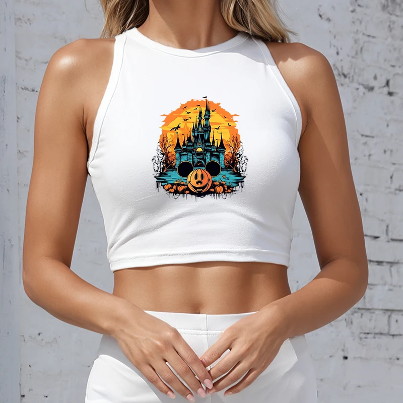 Sleeveless Disney Halloween Woman Clothing Tees Pumpkin Cartoon Female Printed Tops T Shirt Y2k Custom Party Clothes Trends
Sleeveless Disney Halloween Woman Clothing Tees Pumpkin Cartoon Female Printed Tops T Shirt Y2k Custom Party Clothes Trends