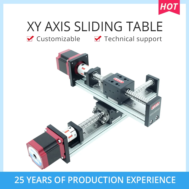 QRXQ CNC Linear Module XY Structure Ball Screw Slide Table Stage with Stepper Motor for Linear Motion Axis Application
QRXQ CNC Linear Module XY Structure Ball Screw Slide Table Stage with Stepper Motor for Linear Motion Axis Application