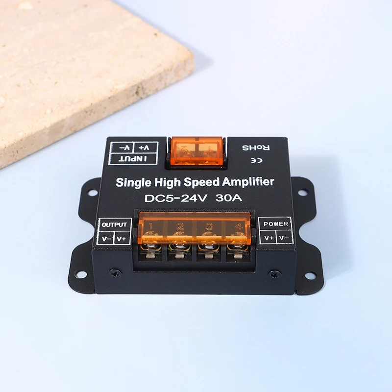 LED 30A/CH 360W DC5-24V IP20 Single Color High Speed Alplifier LED Single Color Amplifier Repeater for Light Strip
LED 30A/CH 360W DC5-24V IP20 Single Color High Speed Alplifier LED Single Color Amplifier Repeater for Light Strip