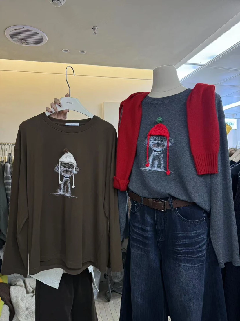 Faionable American Sle Long Sve T-irt for Women with Hat 3D Printed Cute Doggies Breathable Cotton Commute Wear
Faionable American Sle Long Sve T-irt for Women with Hat 3D Printed Cute Doggies Breathable Cotton Commute Wear