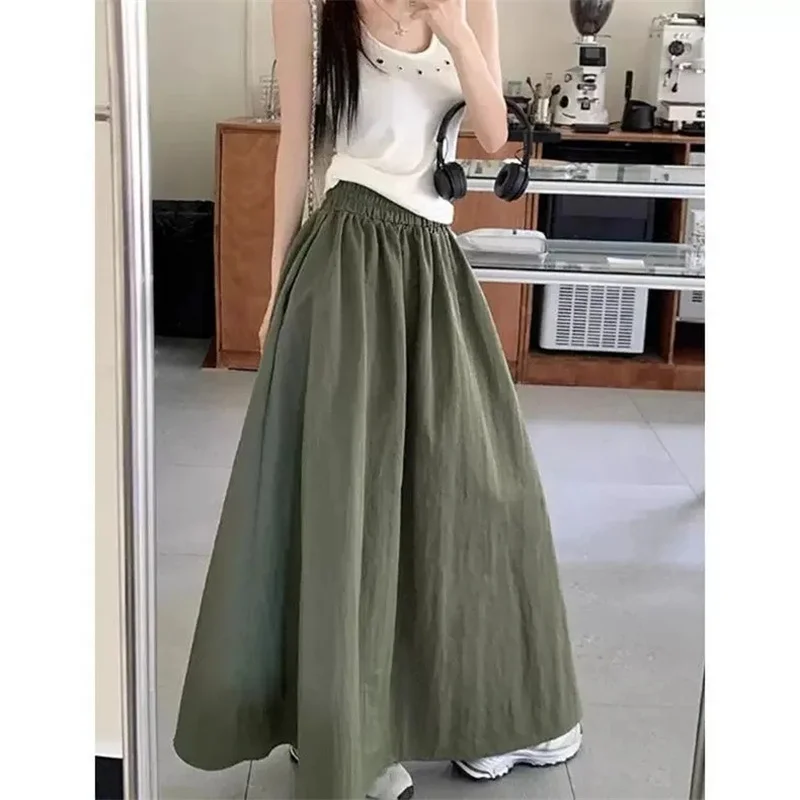 Women Umbrella Long Skirt Streetwear Elastic Waist Jupes 2025 Summer Pocket Oversize Falda Casual Loose Solid Maxi Skirts
Women Umbrella Long Skirt Streetwear Elastic Waist Jupes 2025 Summer Pocket Oversize Falda Casual Loose Solid Maxi Skirts