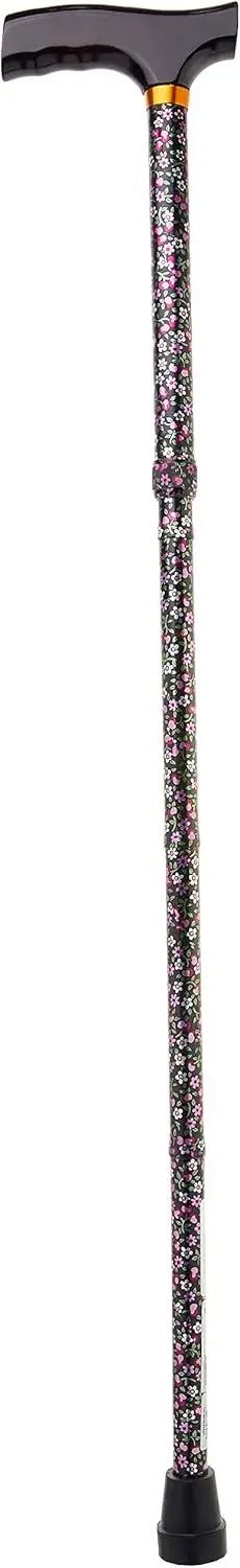 Adjustable Folding Cane with T Handle, Black Floral, 33-37 Inch, 300 lbs Capacity
Adjustable Folding Cane with T Handle, Black Floral, 33-37 Inch, 300 lbs Capacity