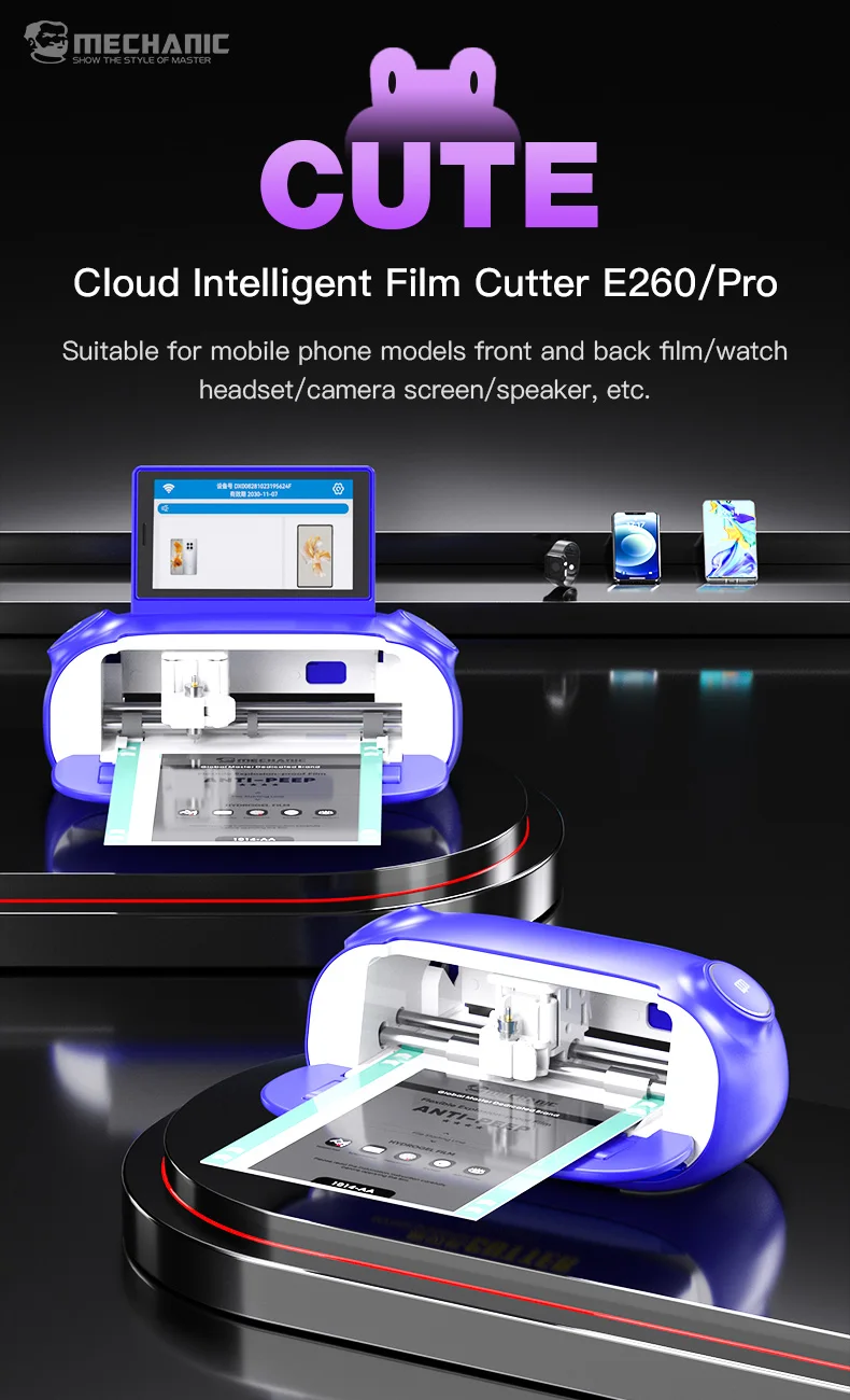MECHANIC E260 Pro E260 Unlimited Cutting Flexible Hydrogel Film Cutter for 7 Inches Phone/Watch Screen Protector Film
MECHANIC E260 Pro E260 Unlimited Cutting Flexible Hydrogel Film Cutter for 7 Inches Phone/Watch Screen Protector Film