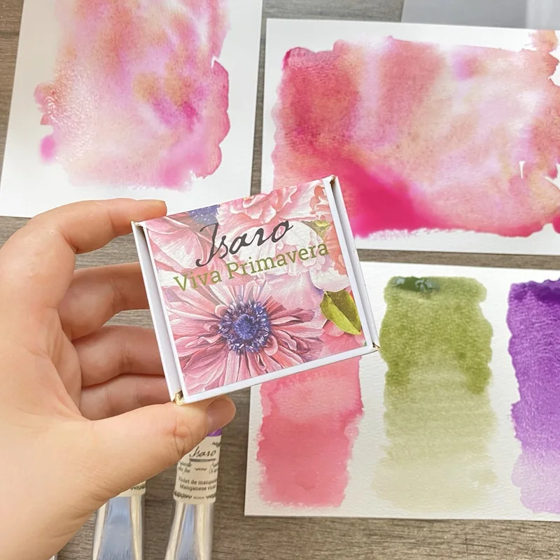 Isaro watercolor set 3 colors 7ml earthy green/aurore rose/manganese violed artist acuarela
Isaro watercolor set 3 colors 7ml earthy green/aurore rose/manganese violed artist acuarela