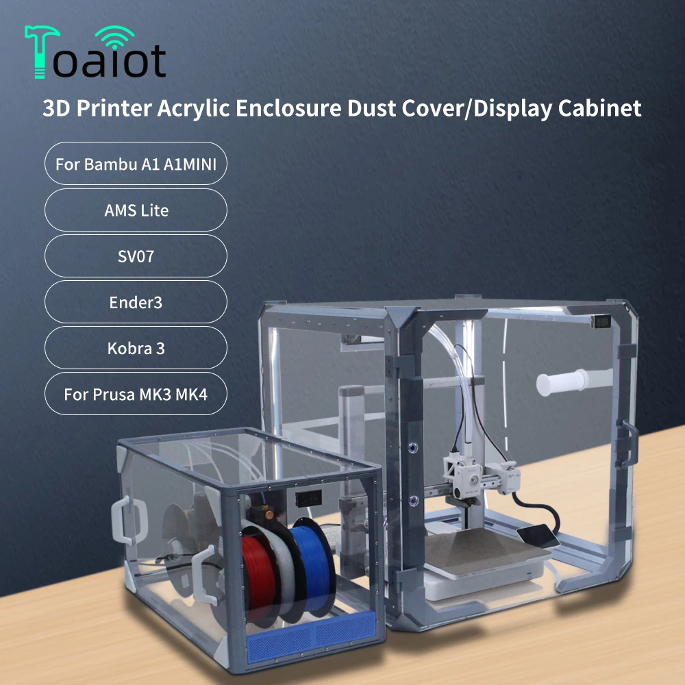3D-принтер Toaiot, прозрачная пылезащитная крышка дисплея со светодиодом и фильтром для Bambu A1 Ender3 V2 BLU-3 3D DIY Kit
3D-принтер Toaiot, прозрачная пылезащитная крышка дисплея со светодиодом и фильтром для Bambu A1 Ender3 V2 BLU-3 3D DIY Kit