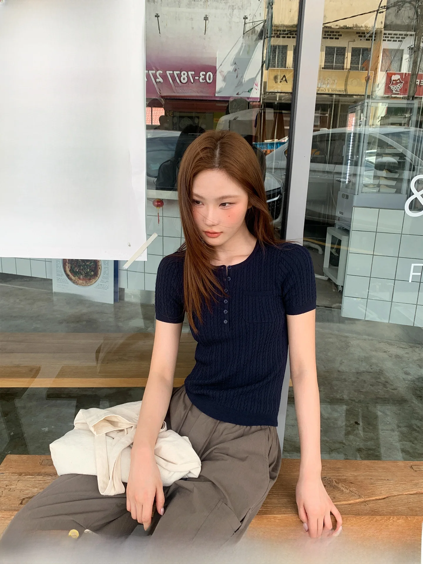 Slim Fit Knitwear round Neck Short Sleeve Semi Open Cardigan Stylish Casual Polyester Viscose Nylon Blend Women's Summer Top
Slim Fit Knitwear round Neck Short Sleeve Semi Open Cardigan Stylish Casual Polyester Viscose Nylon Blend Women's Summer Top