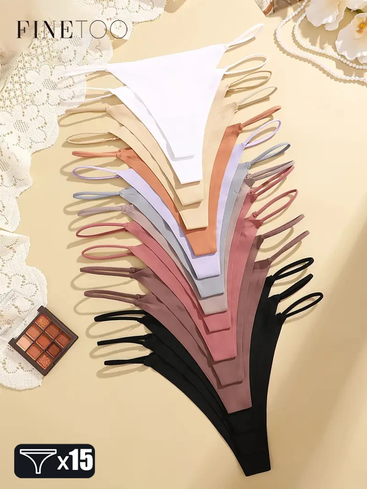 15pcs Ice Silk Seamless Underwear Women's Thin Belt Thongs Sexy Low Waist G-String Girls Solid Stretchy Bikini Comfort Lingerie
15pcs Ice Silk Seamless Underwear Women's Thin Belt Thongs Sexy Low Waist G-String Girls Solid Stretchy Bikini Comfort Lingerie