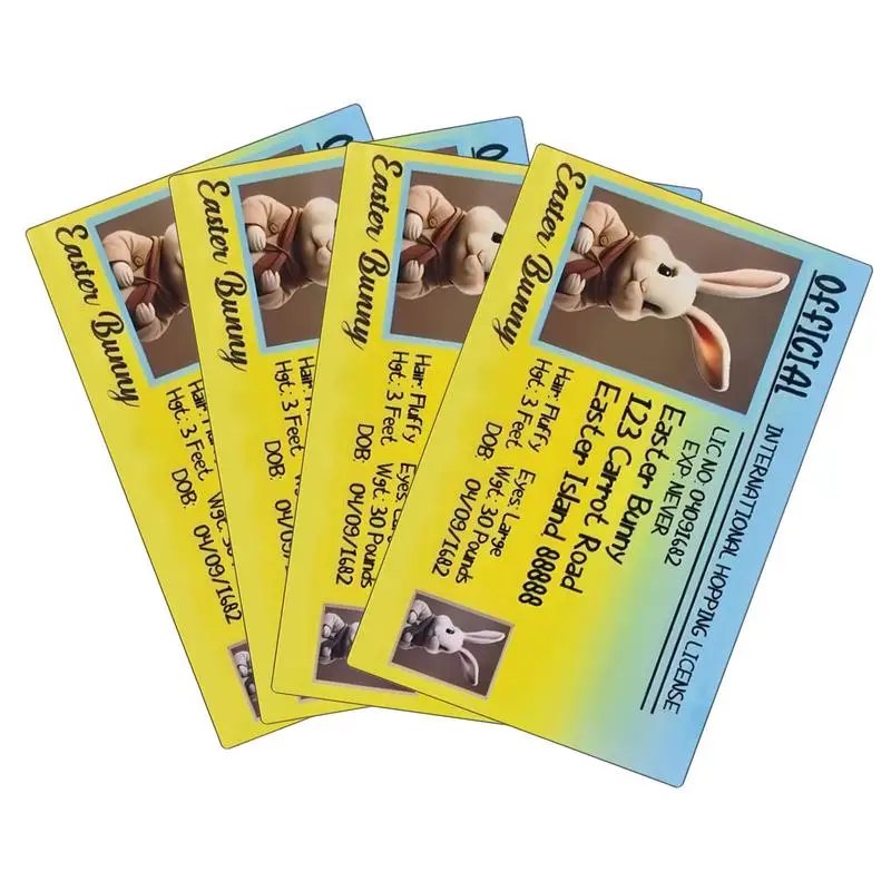 Bunny Lost Drivers License 4X Novelty Rabbit Card Easter Bunny Driver's License Home Party Decorations For Kids
Bunny Lost Drivers License 4X Novelty Rabbit Card Easter Bunny Driver's License Home Party Decorations For Kids