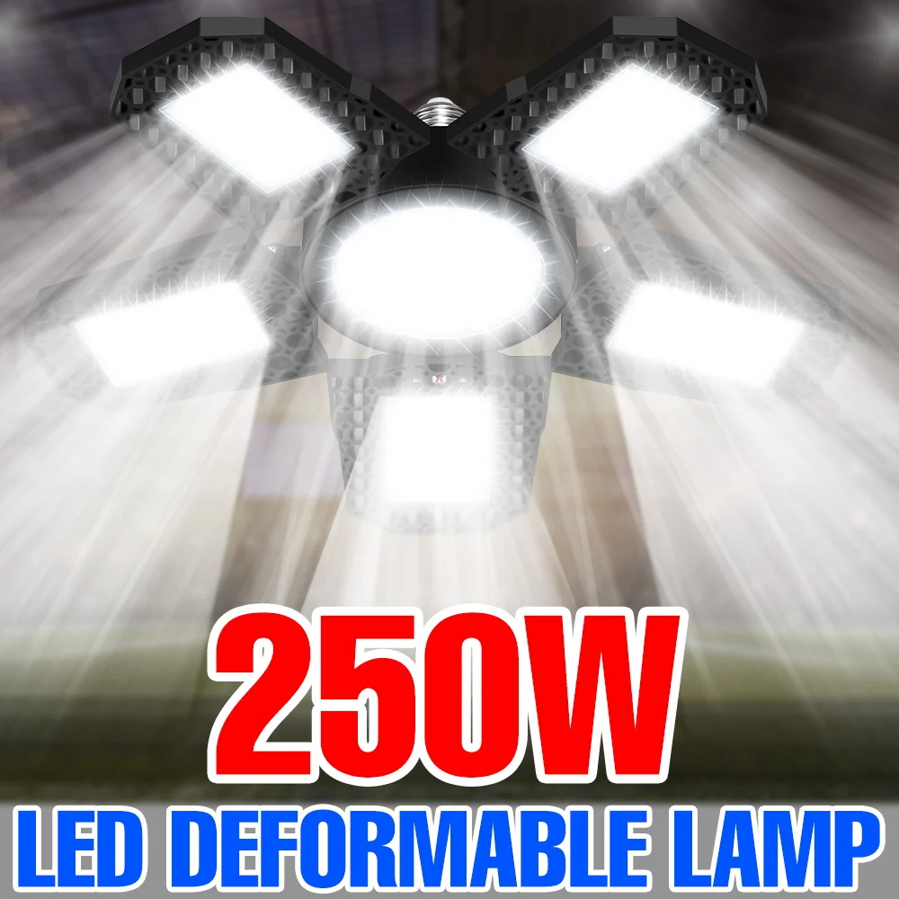 250W LED Light Bulb E27 Garage Lamp 220V Folding Deformable Spotlights 110V Home Warehouse Workshop Parking lot Cold/Warm White
250W LED Light Bulb E27 Garage Lamp 220V Folding Deformable Spotlights 110V Home Warehouse Workshop Parking lot Cold/Warm White