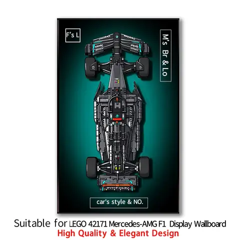 Nuevo panel de pantalla adecuado para LEGO 42171 mercedes-amg F1, bloque de construcción, modelo de coche, caja de exhibición de montaje en pared, marco de fotos