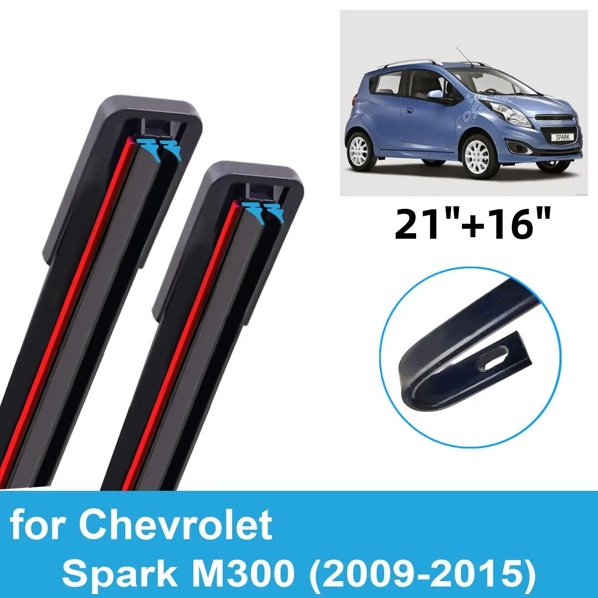 2PCS Car Wiper Blades for 2009-2015 Chevrolet Spark M300 Front Windscreen Windshield Double Rubber Car Accessories 2014 2015
2PCS Car Wiper Blades for 2009-2015 Chevrolet Spark M300 Front Windscreen Windshield Double Rubber Car Accessories 2014 2015