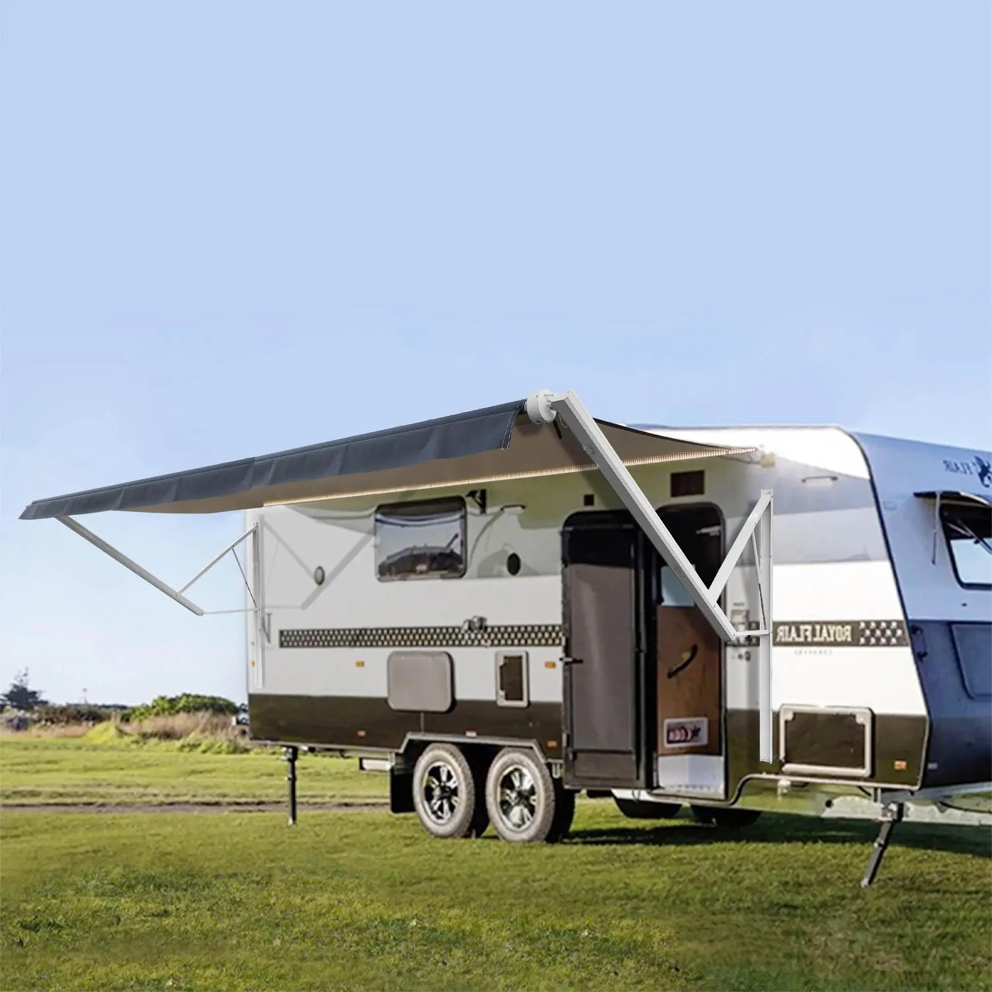 Aluminum Alloy 8ft Side Mounted RV Awning for Camper Travel Trailer Motorhome
Aluminum Alloy 8ft Side Mounted RV Awning for Camper Travel Trailer Motorhome