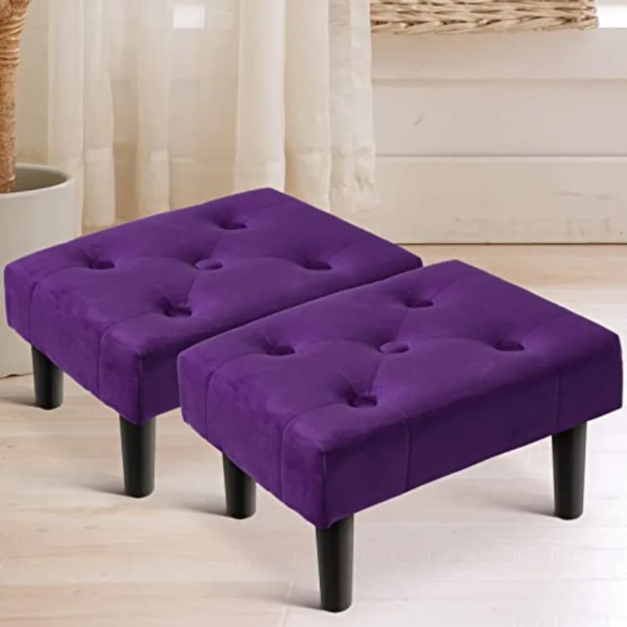 Small Footstool Ottoman, Velvet Wooden Feet Stool Ottoman with Wood Legs, Sofa Footrest Extra Seating for Living Room Entryway
Small Footstool Ottoman, Velvet Wooden Feet Stool Ottoman with Wood Legs, Sofa Footrest Extra Seating for Living Room Entryway