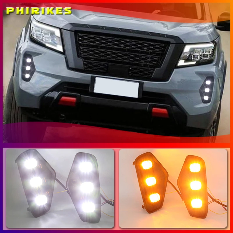 2PCS Car LED DRL Fog Light Fog Lamp Cover Daytime Running Light with turn signal For Nissan NAVARA NP300 2020 2021
2PCS Car LED DRL Fog Light Fog Lamp Cover Daytime Running Light with turn signal For Nissan NAVARA NP300 2020 2021