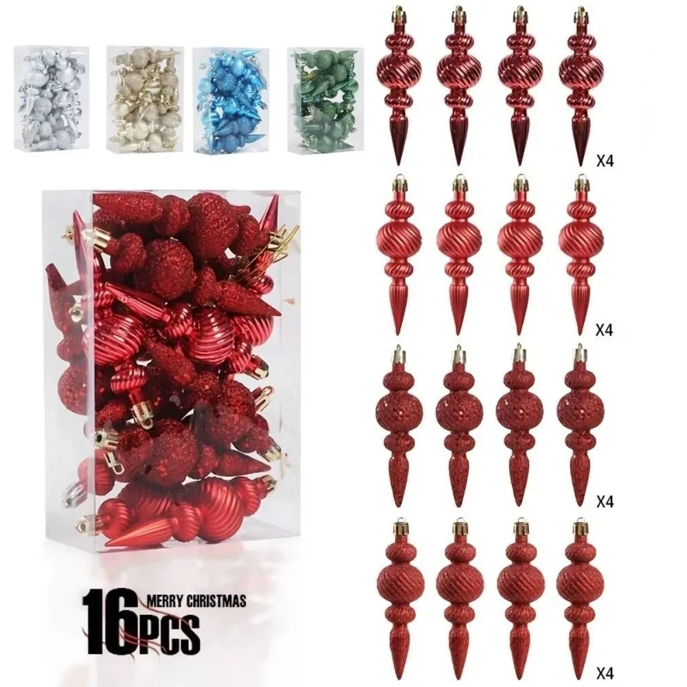 16Pcs 16Pcs/Box Christmas Hanging Balls with Hanging Rope Special Shaped Christmas Tree Ornaments Gold Powder Multi-functional
16Pcs 16Pcs/Box Christmas Hanging Balls with Hanging Rope Special Shaped Christmas Tree Ornaments Gold Powder Multi-functional