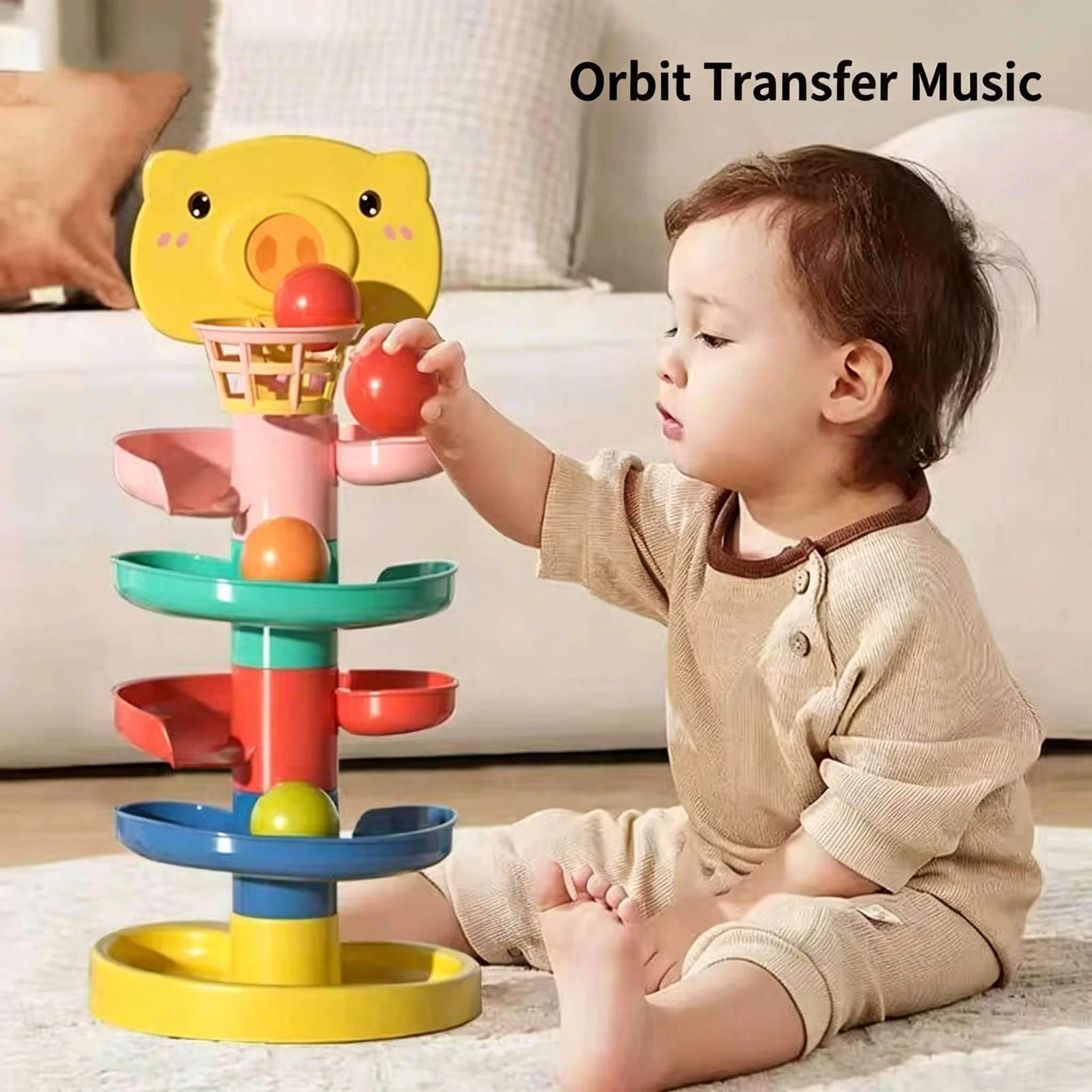 Baby Puzzle Kids Fun Track Turn Around 0-3 Years Old Track Rolling Ball Mental Sliding Ball Tower Early Education Assembling Toy
Baby Puzzle Kids Fun Track Turn Around 0-3 Years Old Track Rolling Ball Mental Sliding Ball Tower Early Education Assembling Toy