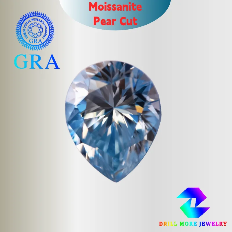 Новый грушевидный камень из муассанита цвета ледяной синевы с сертификатом VVS1, свободные драгоценные камни из муассанита, проходящие проверку на алмазном тестере, с GRA
Новый грушевидный камень из муассанита цвета ледяной синевы с сертификатом VVS1, свободные драгоценные камни из муассанита, проходящие проверку на алмазном тестере, с GRA