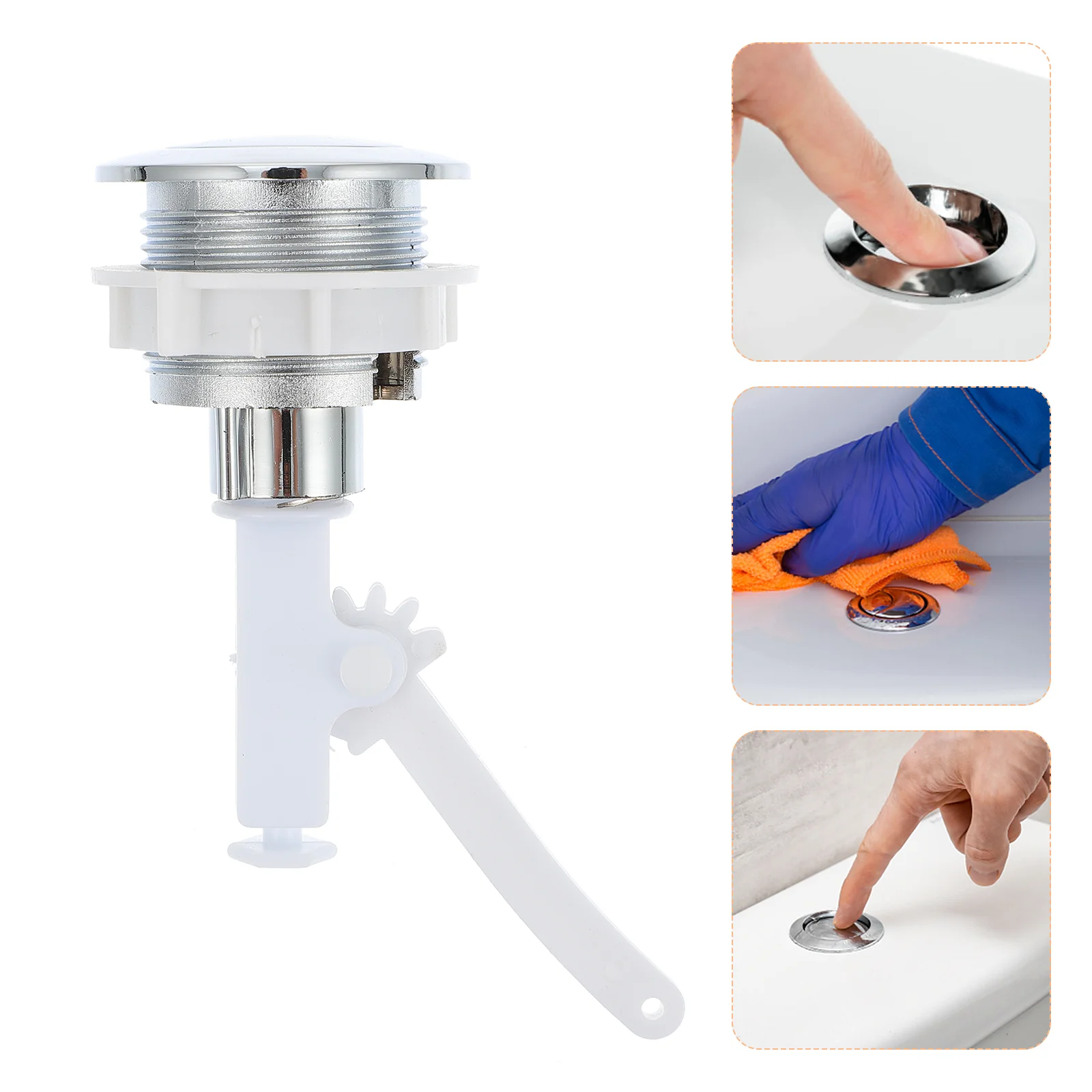 1pc Closestool Tank Button Practical Toilet Push Button Single Plush Tank Button
1pc Closestool Tank Button Practical Toilet Push Button Single Plush Tank Button