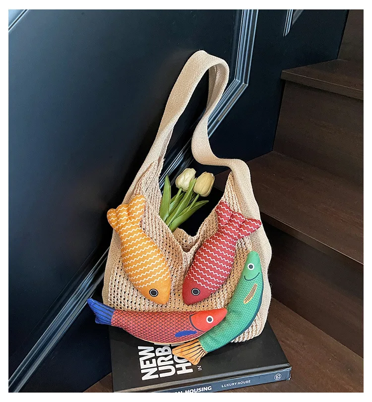 Lazy style knitted bag, trendy women's fashion, versatile commuting shoulder bag, large capacity tote bag
Lazy style knitted bag, trendy women's fashion, versatile commuting shoulder bag, large capacity tote bag