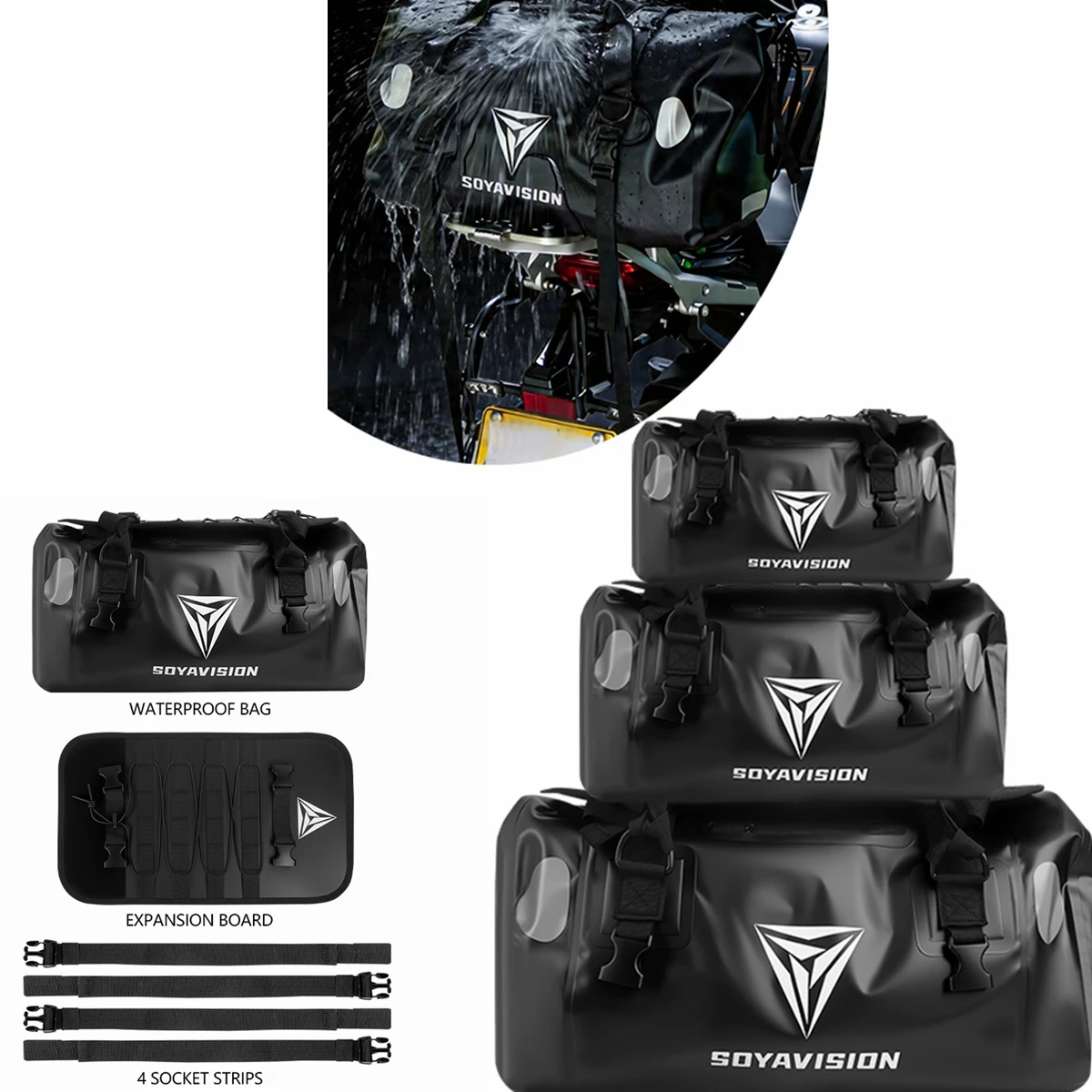 Waterproof Universal Motorcycle ATV Bcycles Tail Bag Travel Outdoor Dry Luggage Roll Pack Bag Motorcycle Seat Bag
Waterproof Universal Motorcycle ATV Bcycles Tail Bag Travel Outdoor Dry Luggage Roll Pack Bag Motorcycle Seat Bag