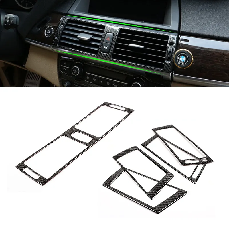 LHD для BMW X5 X6 E70 E71 2008 2009 2010 2011 2012 2013, углеродное волокно, центральная/боковая крышка кондиционера, защитная накладка
LHD для BMW X5 X6 E70 E71 2008 2009 2010 2011 2012 2013, углеродное волокно, центральная/боковая крышка кондиционера, защитная накладка