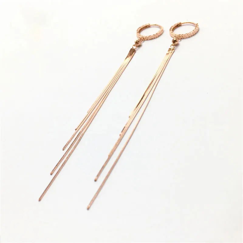 Light luxury Fashion 585 Purple Gold Earline Plated with 14K Rose Gold Soft Chain Long Tassel earrings for women Jewelry
Light luxury Fashion 585 Purple Gold Earline Plated with 14K Rose Gold Soft Chain Long Tassel earrings for women Jewelry